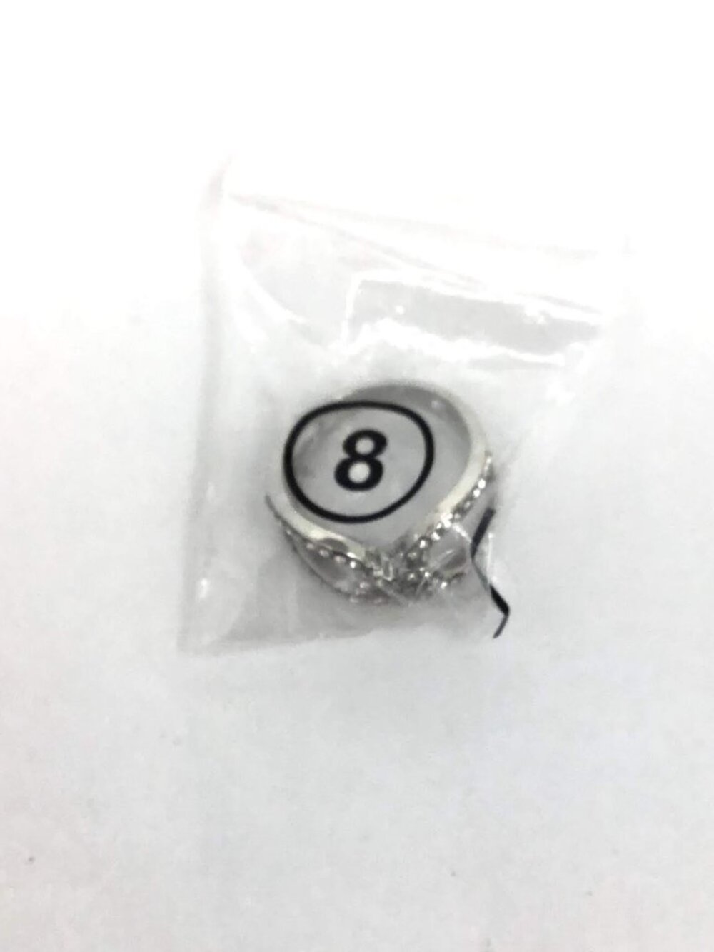 NEW Fashion Silver Crystal Heart Women's Ring Multiple Sizes 7, 8, 9 - Picture 6 of 7